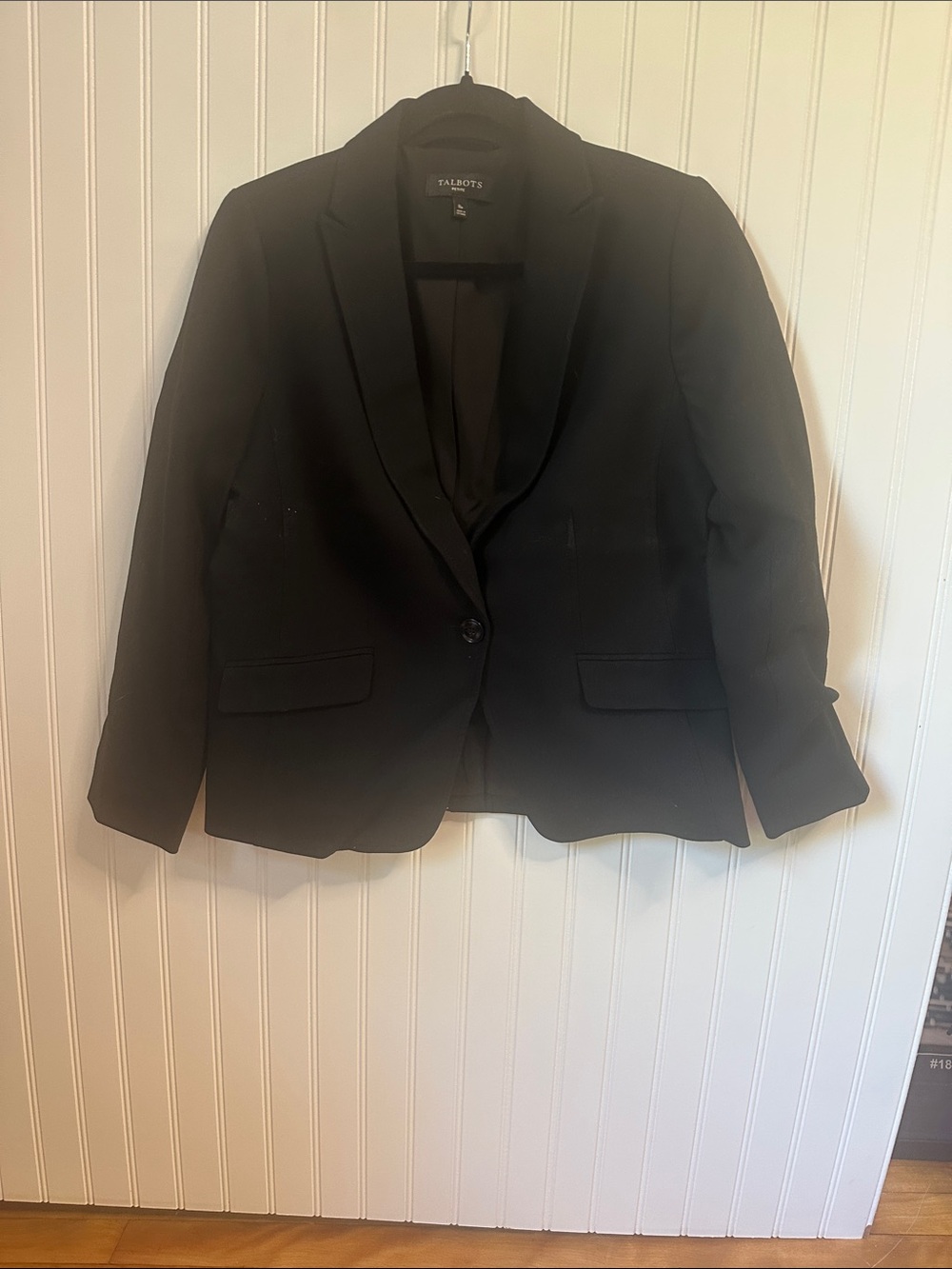 Talbots Black Women's Single-Button Tailored Blazer